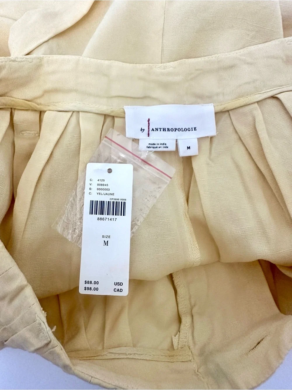 Anthropologie lightweight pleated